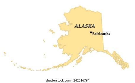 Fairbanks Alaska On A Map Fairbanks Alaska Locate Map Stock Vector (Royalty Free) 242516794 |  Shutterstock