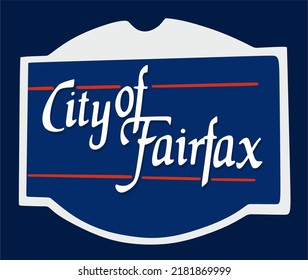 Fairfax Virginia With Blue Background 