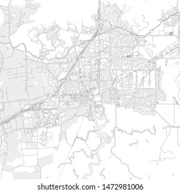 Fairfield, California, USA, bright outlined vector map with bigger and minor roads and steets created for infographic backgrounds.