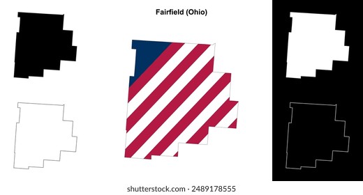 Fairfield County (Ohio) - Umriss-Kartenset