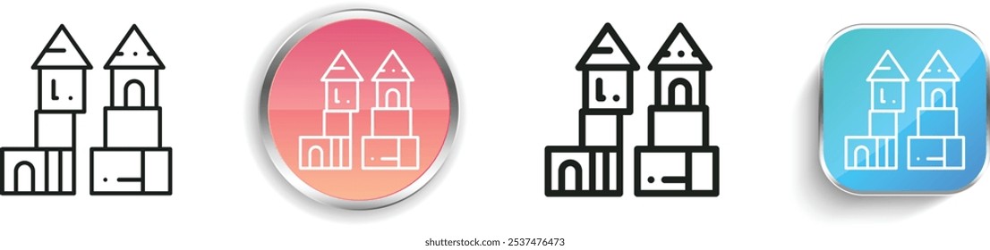 fairground icon. Thin Linear, Regular and Button Style Design Isolated On White Background