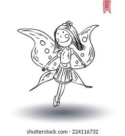  fairie, angel. vector illustration.