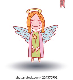 fairie, angel. vector illustration.