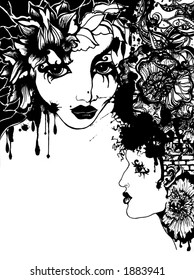 Fairies and Druids - vector