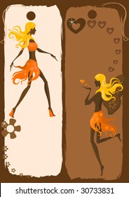 fairies from fairytale with shape like heart