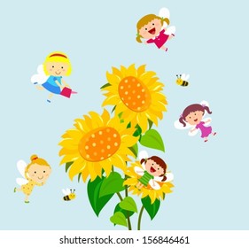 Fairies and flower