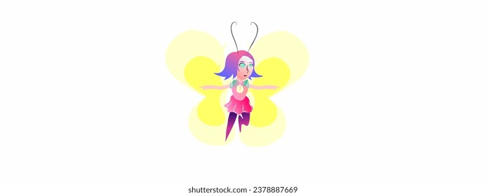 fairies fly with their beautiful wings vector