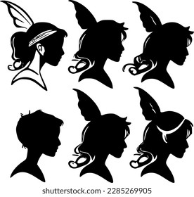 Fairies - Minimalist and Flat Logo - Vector illustration