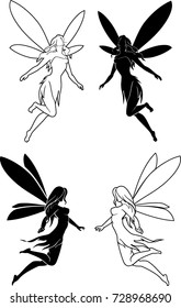 Fairies Silhouette Set