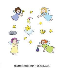 fairies sleep vector 