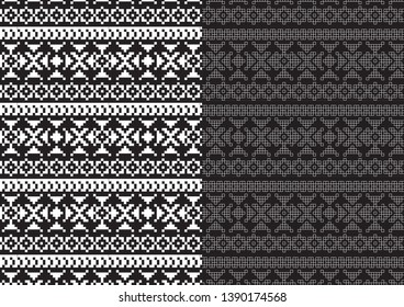 Fairisle Geometric Repeat Pattern Background