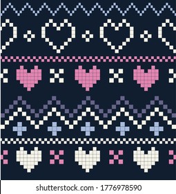 Fairisle Seamless Pattern/ Winter Sweater Seamless Pattern