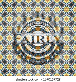 Fairly arabic emblem background. Arabesque decoration.