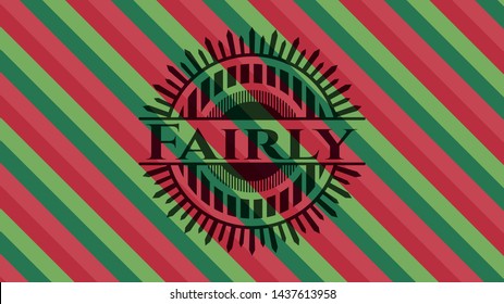 Fairly christmas badge background. Vector Illustration. Detailed.