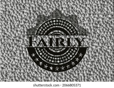 emblema oscuro bastante realista con fondo de burbujas. Ilustración vectorial. Detallado. 