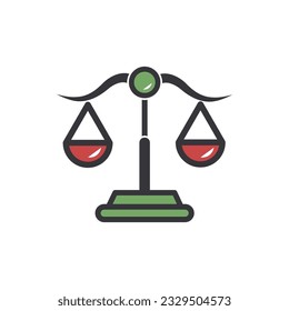 Icono de equidad. Comparar el símbolo del logotipo. Escala el pictograma del juicio. Equilibrio, signo de estilo lineal para concepto móvil y diseño web