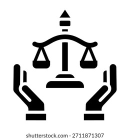 Fairness Icon Glyph Style Vector Illustration