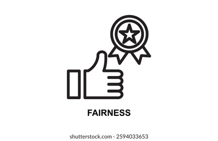 Fairness Icon Isolated Vector Illustration