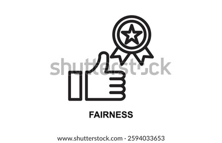Fairness Icon Isolated Vector Illustration