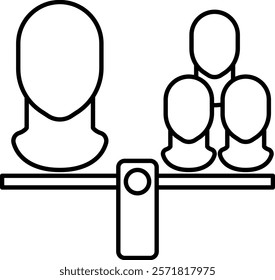 Fairness Icon - Line Style - Critical Thinking Theme
