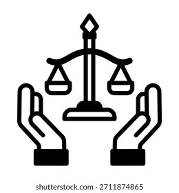 Fairness Icon Mixed Style Vector Illustration