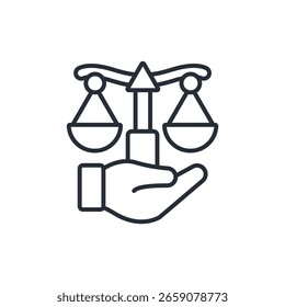 Fairness-Symbol. vector.Editable stroke.linear style Zeichen zur Verwendung Web-Design, logo.Symbol-Illustration.