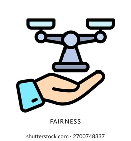 Ícone de Ilustração do Fairness Mini. Use Para Conceitos Modernos, Impressão, Ui, Kit Ux, Desenvolvimento De Web E Aplicativos. Vetor Relacionado Ao Financiamento De Negócios, Gestão E Muito Mais