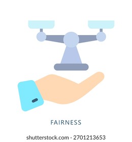 Fairness Mini Illustration Icon. Use For Modern Concept, Print, Ui, Ux Kit, Web And App Development. Vector Related To Business Finance, Management And More