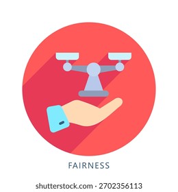 Ícone de Ilustração do Fairness Mini. Use Para Conceitos Modernos, Impressão, Ui, Kit Ux, Desenvolvimento De Web E Aplicativos. Vetor Relacionado Ao Financiamento De Negócios, Gestão E Muito Mais
