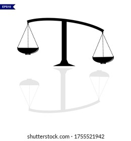 Fairness scale icon. Fairness flat scale icons for applications and websites. Symbol of justice and law. Illustration vector