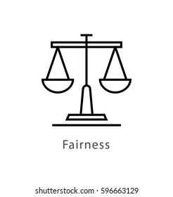 Fairness-Vektorliniensymbol