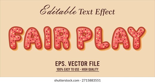 Fairplay Text Effect Style. Editable Text Effect Style sport college.