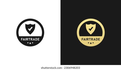 Fairtrade mark or Fairtrade icon vector isolated in flat style. Simple Fairtrade mark for product packaging design element. Best Fairtrade icon for packaging design element.