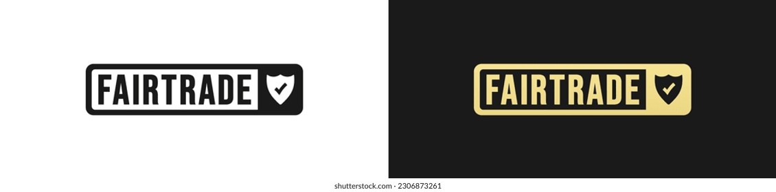 Signo de comercio justo o vector icono de comercio justo aislado en estilo plano. Simple señal Fairtrade para el elemento de diseño de embalajes de productos. Icono de Best Fairtrade para el elemento de diseño de embalajes.