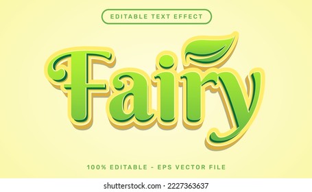 fairy 3d text effect and editable text effect