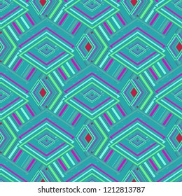 Fairy abstract background multicolored cube geometric pattern seamless.