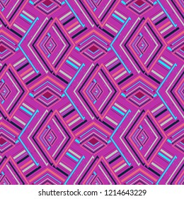 Fairy abstract background multicolored cube geometric pattern seamless.