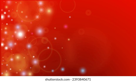 Fairy Abstract Defocused Light Spot Background Design. Christmas snowfall Vector Horizontal Illustration. Cosmic Print. Glitter confetti. Good for Banners, Posters, Covers, Flyers, Cards.