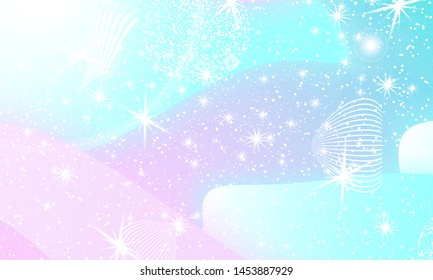 Fairy background. Mermaid rainbow. Magic stars. Unicorn pattern. Fantasy galaxy print. Fairytale graphics.