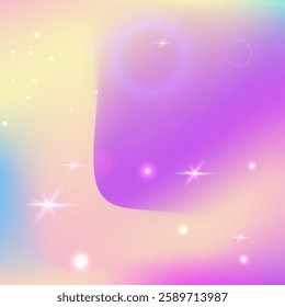 Fairy Background. Purple Magic Pattern. Kawaii Hologram. Fairytale Blurred Invite. Pink Galaxy Gradient. Blue Pastel Invitation. Rainbow Texture. Party Fairy Background.