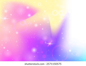 Fairy Background. Purple Unicorn Hologram. Rainbow Gradient. Holographic Sparkles Effect. Pink Girlish Pattern. Blue Magical Invitation. Princess Glitter. Dream Fairy Background.