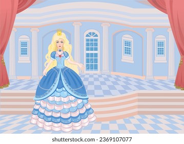 The Fairy Beautiful Princess in Royal palace