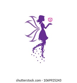 fairy beauty logo template