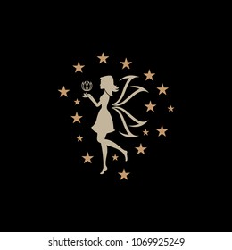fairy beauty logo template