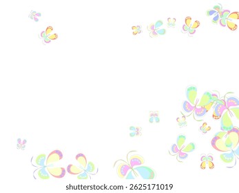 Fairy blue butterflies cartoon vector illustration. Spring colorful moths. Detailed butterflies cartoon girly background.  Insect and star repeated ornament.