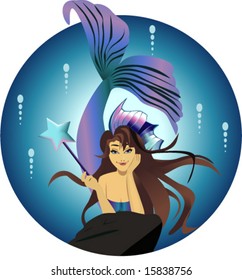 Fairy in bubble holding wand