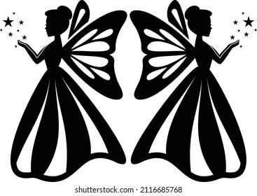 Fairy cartoon style design-Magical fairy-Vector illustration