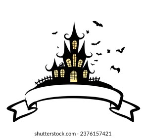 The fairy castle symbol with vignette. 
