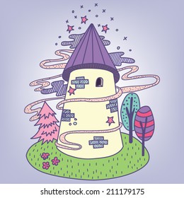 Fairy Castle / Vector illustration of fairy tale castle