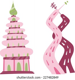 fairy castles and buildings collection.